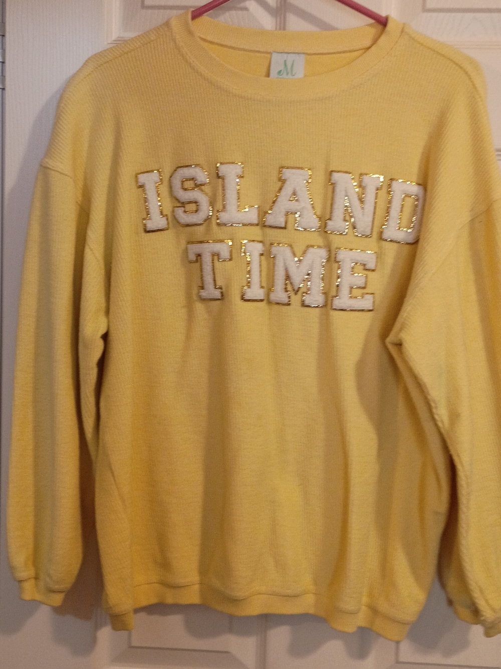 Mint Island Time Yellow Crewneck Sweatshirt